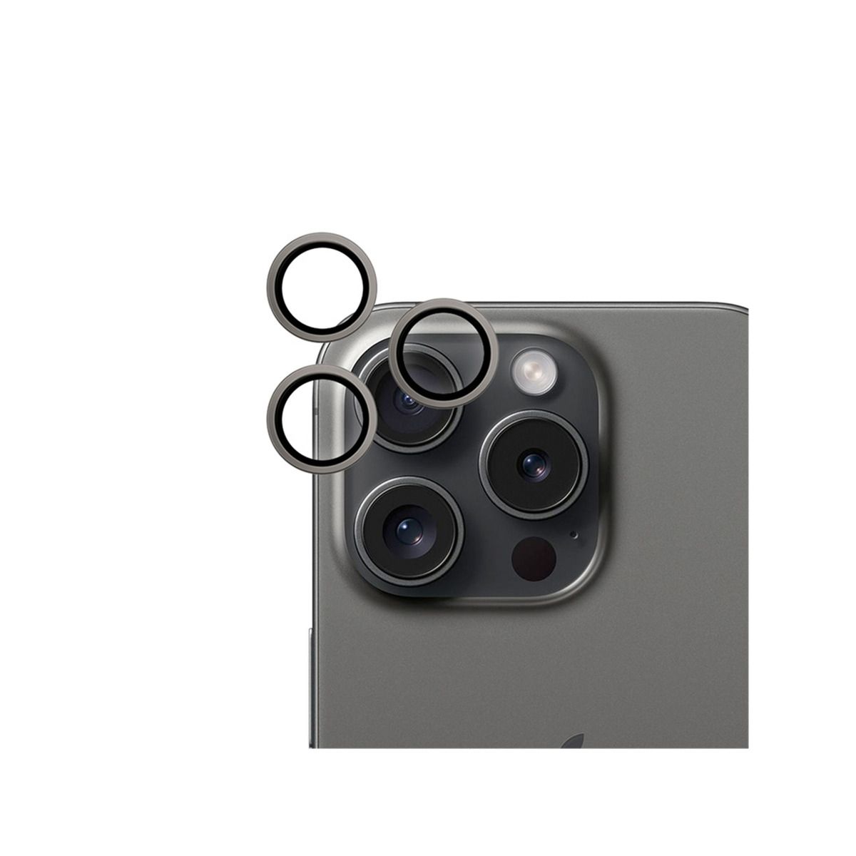 Epico Aluminum Camera Lens Protector for iPhone 15 Pro/15 Pro Max iDeal