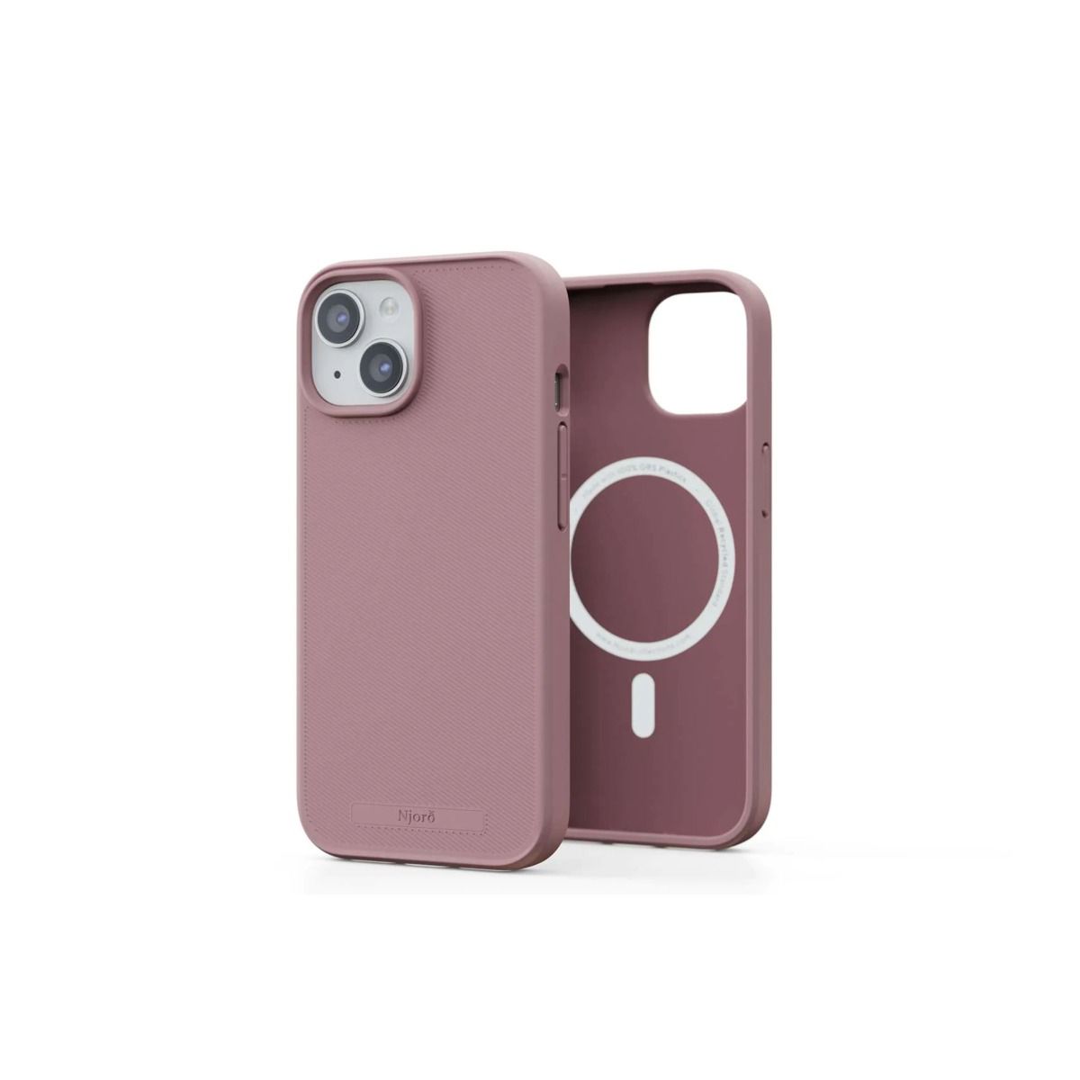 Njord Recycled MagSafe Compatible Case for iPhone 15 Plus Pink Blush