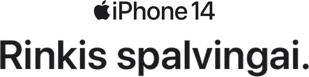  iPhone 14 – Rinkis spalvingai.