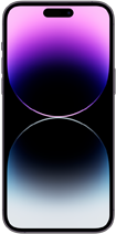 6,7 colio „iPhone 14 Pro Max“ vaizdas iš priekio.