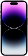6,1 colio „iPhone 14 Pro“ vaizdas iš priekio.